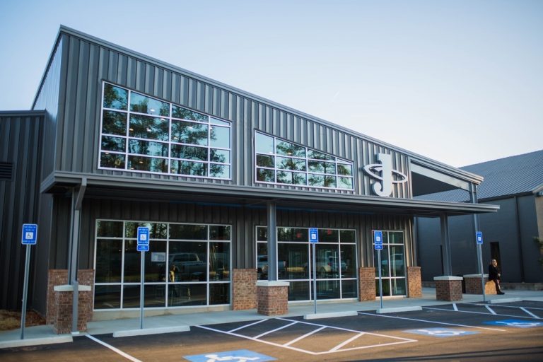 front of church building